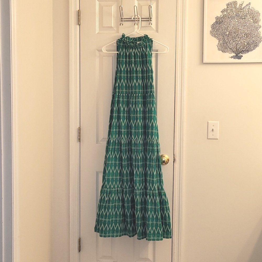 Emerald Green Embroiderd Maxi